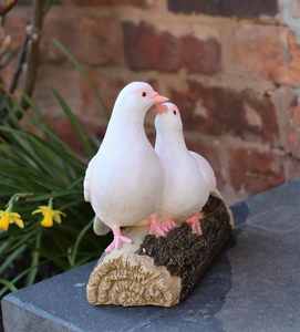 2 pièces d'ornements de <span class=keywords><strong>jardin</strong></span> personnalisés faits à la main, <span class=keywords><strong>colombes</strong></span> de l'amour debout en résine, décoration intérieure et extérieure, oiseaux, faune, <span class=keywords><strong>jardin</strong></span> éclatant - Product Image 5