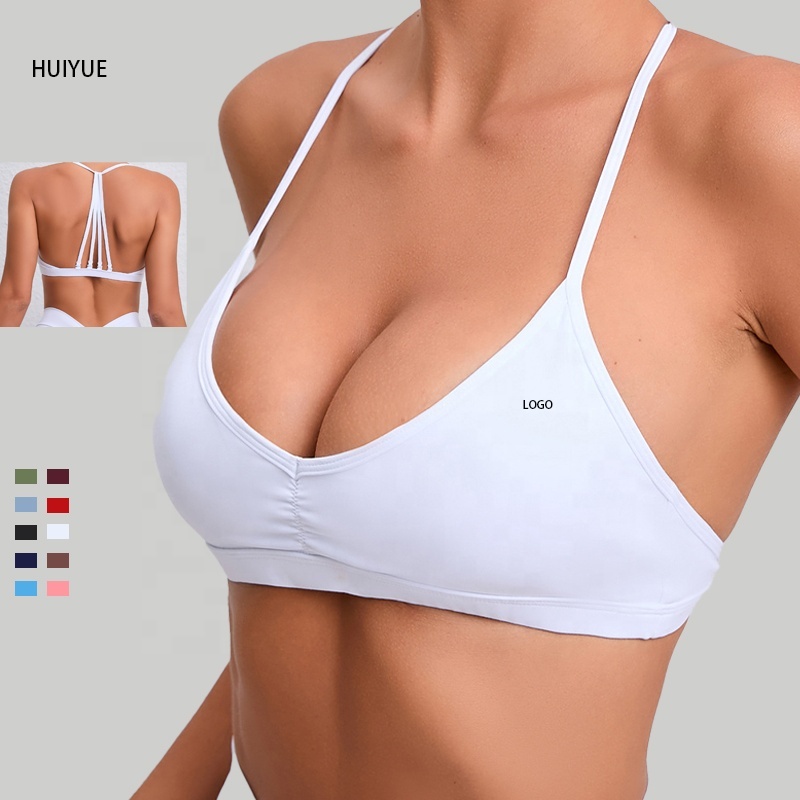 Detachable Shoulder Strap Yoga Top Women's Tight-fitting Quick-drying Sports Yoga Bra Running Beauty Back Fitness Underwear