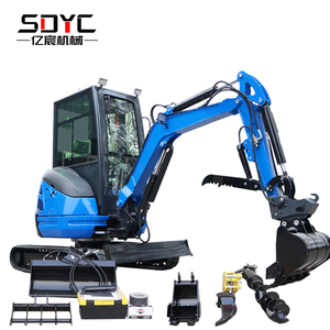 Expédition gratuite dans l'UE, excavatrice à moteur EPA, excavatrice hydraulique sur chenilles de 2,5 tonnes, mini-excavatrices avec cabine - Product Image 1