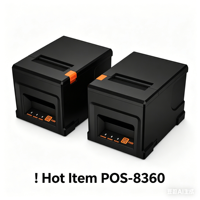 Impresora Térmica de Recibos POS de 80 mm, Impresora Inalámbrica de Facturas para Comercio Minorista, Máquina de Impresión de Facturas de 3 Pulgadas con Cortador Automático 8360