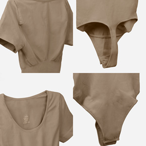 Faja Moldeadora de Cuello Redondo, Mono Moldeador con Corsé en Forma de T, Mangas Cortas, Cintura Ajustada, Prenda Sexy, Material Spandex de Secado Rápido - Product Image 6