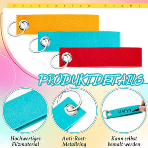 Nhà Sản Xuất Bán Buôn Cảm Thấy Móc Chìa Khóa Tự Làm Phụ Kiện Đơn Giản Sáng Tạo Tùy Chỉnh Logo Cảm Thấy Keychain - Product Image 2