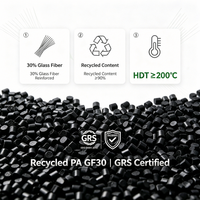 Granulés recyclés PA6 PA66 GF30 certifiés GRS, granulés de nylon renforcé de fibres de verre