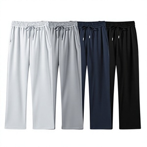 Pantalon de survêtement droit en molleton épais 320G pour homme – Printemps/Automne – Polyvalent et décontracté – Logo personnalisé – Vente en gros - Product Image 1