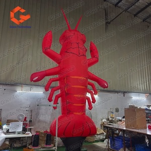 ตุ๊กตาเป่าลมรูปกุ้งก้ามกรามสำหรับโฆษณาอาหารทะเลกลางแจ้ง ตุ๊กตาเป่าลมแบบกำหนดเองได้ - Product Image 6