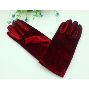 Gants en velours pour femmes, longueur poignet, thermiques, pour usage quotidien en hiver, gants de vélo monochromes - Product Image 1