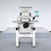 Machine à broder industrielle multifonctionnelle à grande vitesse MBC 1501 à tête unique automatique à 15 aiguilles avec coupe automatique