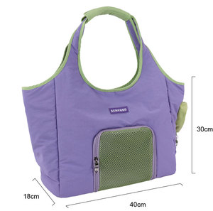 Premium Purple Waterproof Pet Carrier, Lightweight Breathable Travel <b>Bag</b>, Stain-Resistant Stylish <b>Tote</b> for <b>Cats</b> Dogs - Product Image 2