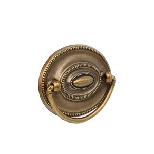 High End Brass Kitchen Furniture Hardware Cabinet Door Knocker Handles Vintage Gold Drop Ring Pull Handle