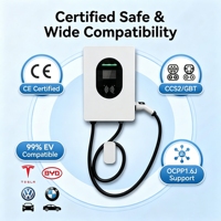 Nouvelle station de recharge pour véhicules électriques 60Hz DC 20kW 30kW 40kW Chargeur EV CCS2 OCPP 1.6J Intelligent Commercial IP54 Garantie 2 ans