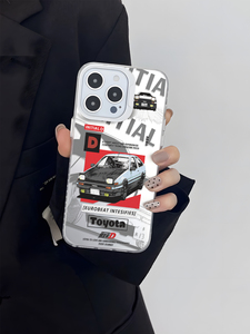 Funda de Teléfono con Diseño de Auto, Estilo Eurobeat Anime Racing AE86, TPU Antigolpes y Antihuellas para 17/16/15/14 Pro Max - Product Image 2
