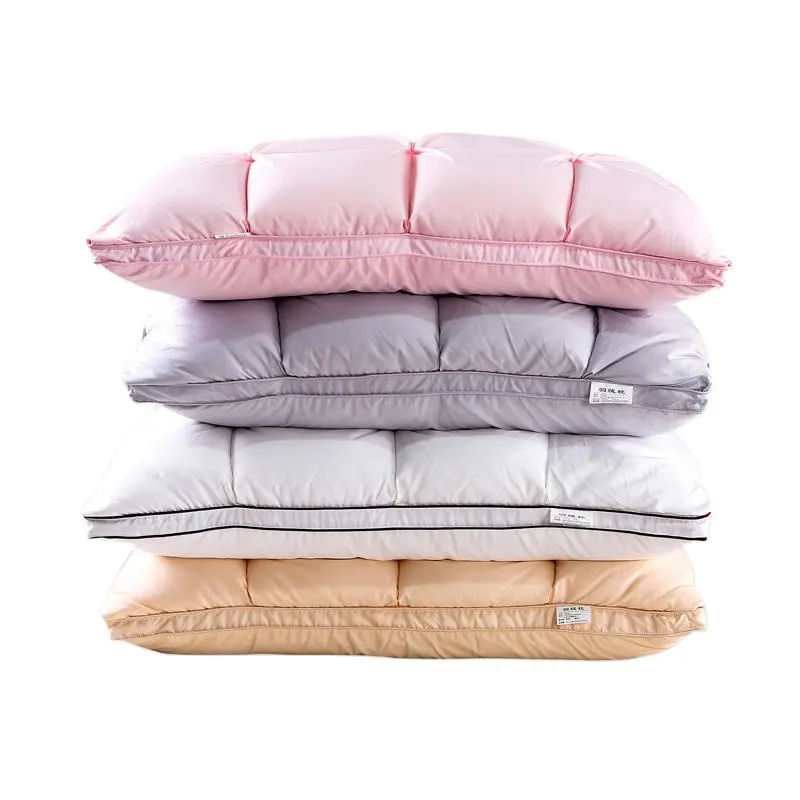 New Goose Down Feather 1200g filling Alternative Bed Pillows with Cotton Cover