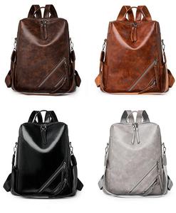 SG0575 zaino da <span class=keywords><strong>donna</strong></span> in stile College nero e marrone - Product Image 2