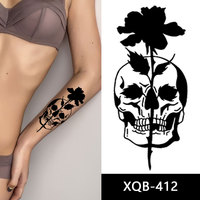 XQB401-500 grand bras transfert d'eau imperméable à l'eau anti-transpiration bras jambe dos taille corps Art temporaire tatouage autocollants pour hommes et femmes