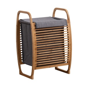 <span class=keywords><strong>Cesto</strong></span> <span class=keywords><strong>Portabiancheria</strong></span> in Bambù Naturale con Cassetto Organizzatore in Tessuto e Asse <span class=keywords><strong>da</strong></span> Stiro - Product Image 6