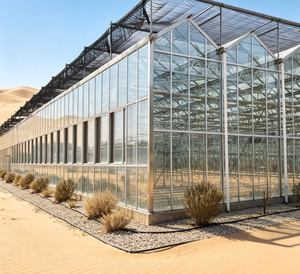 Invernadero Comercial de Vidrio de Múltiples Vetas, Alta Eficiencia Agrícola, Estructura de Acero Reforzado, Unidad de Invernadero de Vidrio Templado - Product Image 1