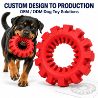 Jouet à mâcher pour chien en caoutchouc naturel résistant à l'usure, anneau de pneu, engrenage concentrique, pour chiens de taille moyenne à grande, prix d'usine
