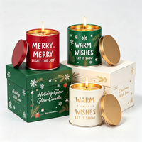 Bougie en cire de soja parfumée 100% naturelle, mèche en coton, parfum élégant pour la maison, nouvel an, anniversaire, remise de diplôme, Noël