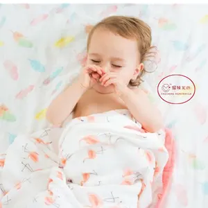 Muslin Swaddle Blanket Newborn Squares Double Absorbent Infant Swaddling Wrap