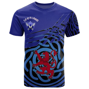 Sublimation <strong>Scotland</strong> <strong>T</strong>-<strong>shirts</strong> Clothing Manufacturers Scottish Lion With Kelt Cross Printing Custom Logo Men's <strong>Shirts</strong> - Product Image 4