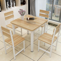 Ensemble table à manger pour petit appartement pour 4 personnes Ensemble table à manger carrée et chaises pour la maison