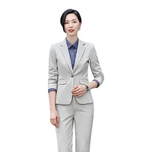 Women Formal Pant Suit Office Korean Lady Blazer Business Trousers Suits  Work