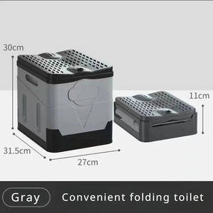 Inodoro Plegable de PVC Portátil Ligero Ahorro de Espacio para Uso en Exteriores, Interiores, Coche, Emergencias y Camping - Product Image 3