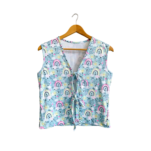 Camicetta Estiva Personalizzata da <span class=keywords><strong>Donna</strong></span> a Maniche Corte, Camicia Estiva in Tessuto di Seta di Latte, T-shirt Senza Maniche Morbida, Abbigliamento per Adulti - Product Image 2