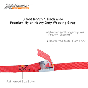 Ceinture <span class=keywords><strong>d</strong></span>'<span class=keywords><strong>arrimage</strong></span> en polyester de 1 "25mm avec sangles <span class=keywords><strong>d</strong></span>'<span class=keywords><strong>arrimage</strong></span> à boucle à came en métal - Product Image 5