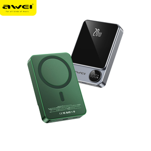 Custom Metal Wireless Power Bank OEM Logo PD Fast Charging Type-C Input Portable Power Station for Promotion with Magnet