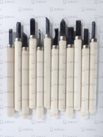 12 pièces bricolage couteau à découper sur bois général travail du bois couteau à découper ensemble dessiner Scorp gravure sur bois Kit d'outils à main début sculpteur ensemble