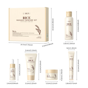 Set di Prodotti per la Cura del <span class=keywords><strong>Viso</strong></span> Naturale a Base di Riso, <span class=keywords><strong>Kit</strong></span> Regalo per la Cura della Pelle, Set Sbiancante per il <span class=keywords><strong>Viso</strong></span> in 5 Pezzi - Product Image 3