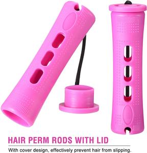 Bigoudis à permanente multi-tailles personnalisés en gros, outils de coiffure DIY, rouleaux à cheveux en plastique, bigoudis à froid pour cheveux longs et courts - Product Image 4