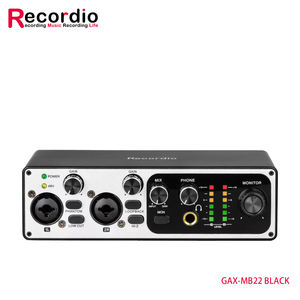 Interfaz de Audio de tarjeta de sonido para grabación de música por ordenador Resolución de 24 bits/192kHz Soporte 48V Phantom Power Streaming Podcasting - Product Image 4