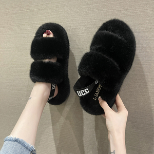 Phụ nữ sang trọng trong nhà/ngoài trời dép với không trơn trượt duy nhất, ấm cúng Fleece nhà Dép đối với phụ nữ với bộ nhớ bọt đế - Product Image 4