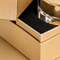 Boîte cadeau de luxe personnalisée pour pot de crème, avec emballage rigide en carton gris recyclable et doublure en mousse pour crème pour le visage et soins de la peau