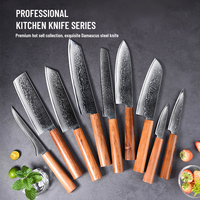 3,5 inch professioneel VG10 Damascus staal keukenmes, schilmes, fruitmes met premium Cuibourtia houten handvat