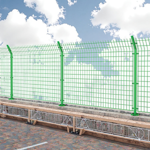 Màu xanh lá cây <span class=keywords><strong>PVC</strong></span> tráng hàn dây lưới hàng rào CuộN hàng rào xây dựng tạm thời cho khu vực làm việc đường bộ - Product Image 2