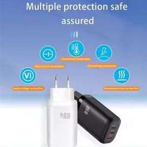 อะแดปเตอร์ชาร์จเร็ว 65W Gan Charger 2C+A พร้อมไฟแสดงสถานะ LED สำหรับโทรศัพท์มือถือ USB C - Product Image 6