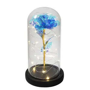 Dropshipping productos 2024 romántico LED Galaxy Rose flor eterna creativo Día de San Valentín decoración de la boda