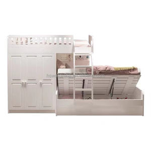 Aangepaste Maten En Kleuren Stapelbed Met Opslag Kinderkamer Meubels Kinderen Stapelbedden Met Lades - Product Image 4