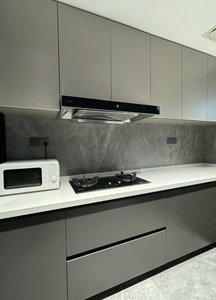 Hot bán Ý phong cách tối giản toàn bộ ngôi nhà tùy chỉnh chứng nhận chất lượng, miễn phí vận chuyển màu xám rắn gỗ tủ bếp - Product Image 6