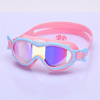 Lunettes de natation en silicone pour enfants, anti-buée, étanches, légères et confortables, avec verres PC et protection UV, pour la compétition (vente en gros)