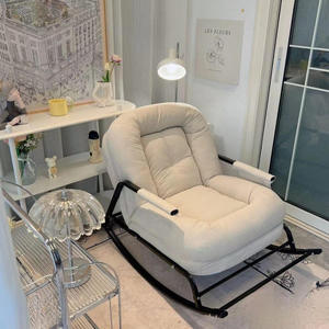 Fauteuil inclinable et à bascule moderne et minimaliste pour adultes - Idéal pour salon et chambre à coucher, pour se reposer, dormir et se détendre - Product Image 2