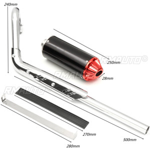 Sistema de tubo de escape para motocicleta CNC, silenciador Universal para HONDA XR50 CRF50 para Yamaha para Suzuki 110cc 125cc 140cc Pit Dirt Bike - Product Image 6