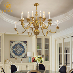 Jewellerytop Classique Français <span class=keywords><strong>Baroque</strong></span> Tout Laiton Suspension Suspension Villa Hôtel <span class=keywords><strong>Salon</strong></span> Salle À Manger Bougie <span class=keywords><strong>Lustre</strong></span> - Product Image 5