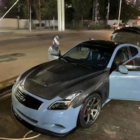 Nouveau capot moteur en fibre de carbone véritable style GTS avec boulons pour Infiniti G37 Coupé Berline 2008-2015 à fixer par vis