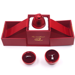 Scatole per Gioielli di Lusso Personalizzate con Logo, Design Unico, Doppio Rosso, per Anelli e Collane - Product Image 5