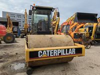 Compacteur vibrant à tambour unique CAT CS-683E d'occasion à faible nombre d'heures, compacteur routier Caterpillar pour la construction de routes