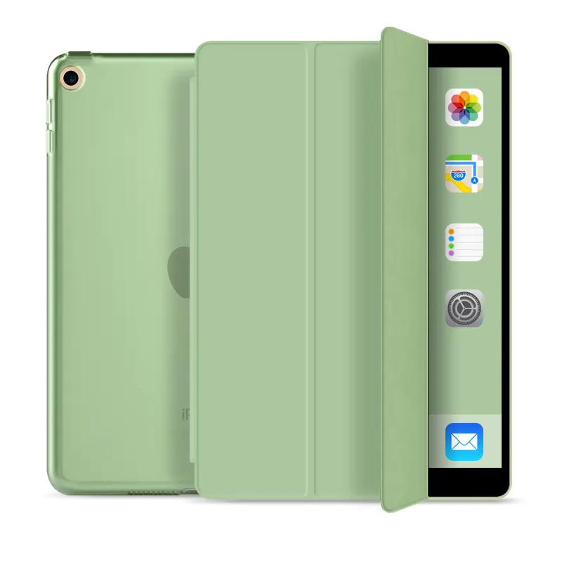 Smart Case Silikon Soft Cover Kulit Sintetis untuk iPad Air 2 Menutupi 9.7 Inci dengan Auto Sleep Wake Fungsi